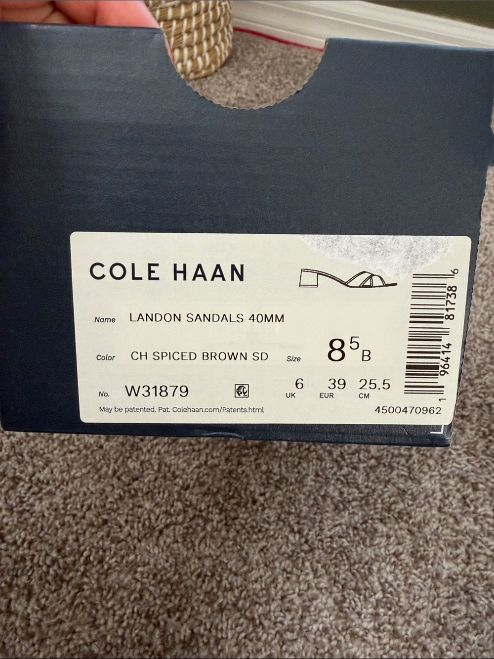 Cole Haan Brown Suede Landon Sandals 40mm - Picture 2 of 7